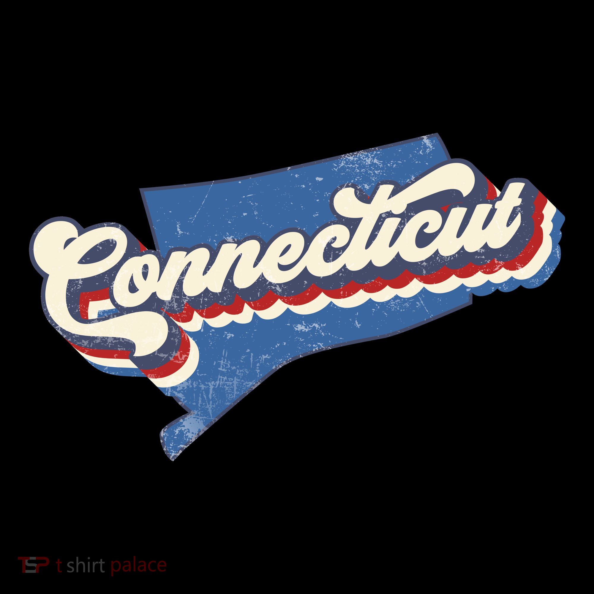 State Of Connecticut Retro Logo Mousepad