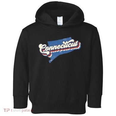State Of Connecticut Retro Logo Toddler Hoodie
