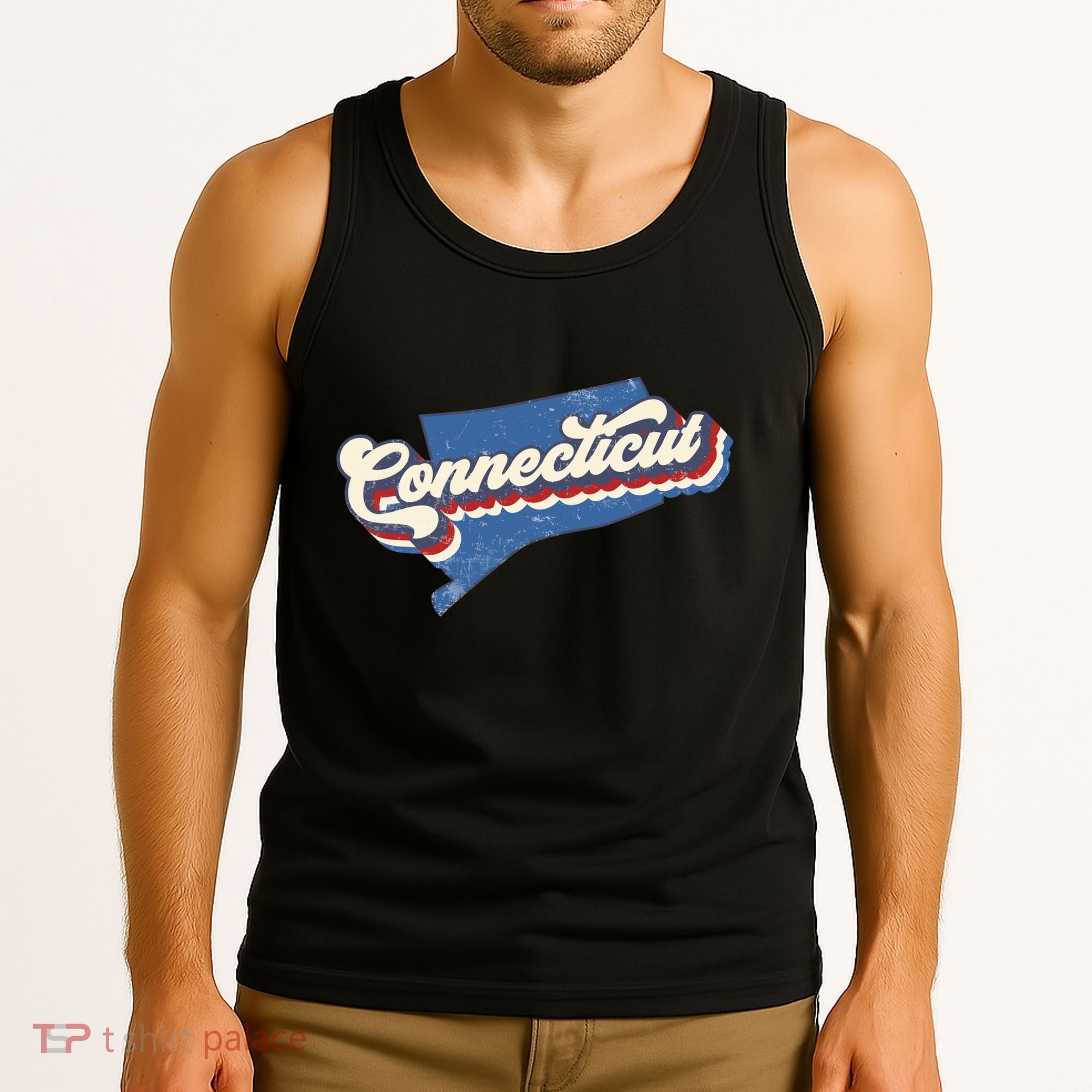 State Of Connecticut Retro Logo Tank Top