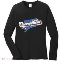 State Of Connecticut Retro Logo Women's Long Sleeve Shirt thumb 0