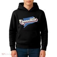 State Of Connecticut Retro Logo Kids Hoodie thumb 4