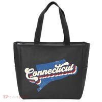 State Of Connecticut Retro Logo Tote Bag thumb 0