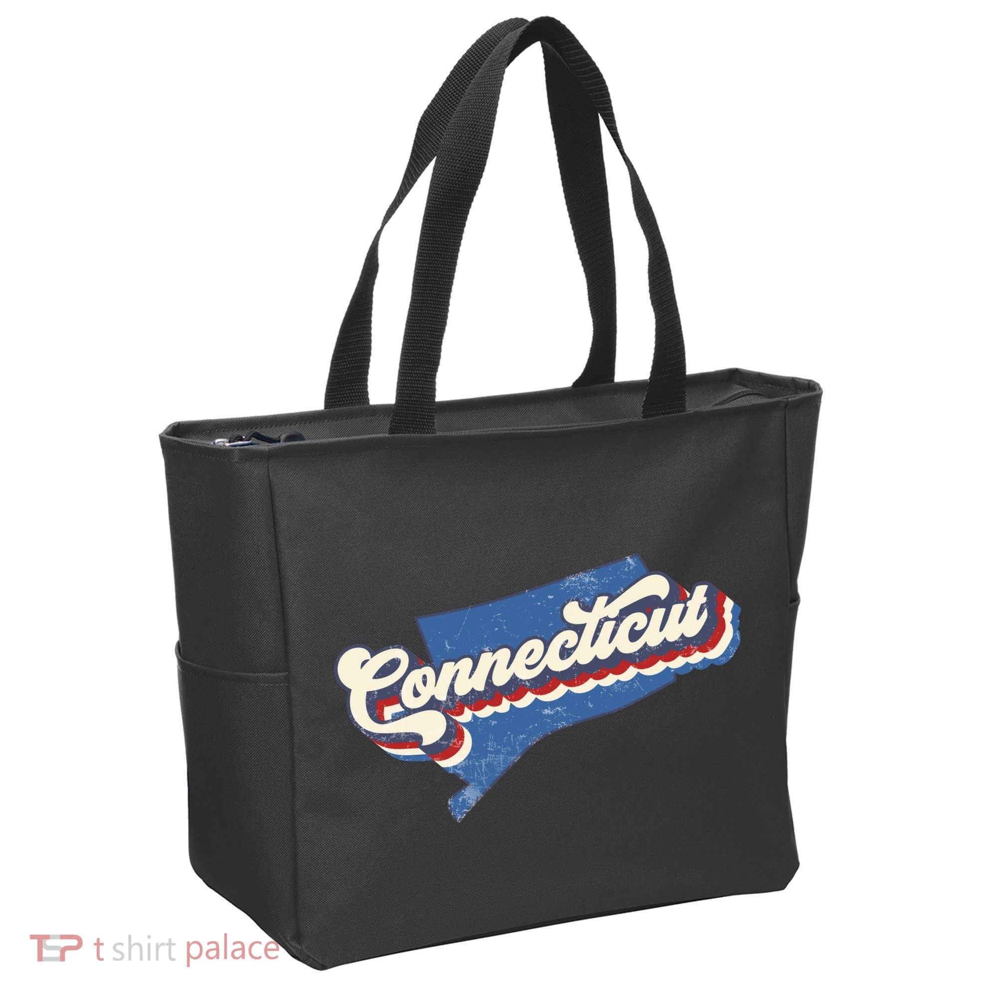 State Of Connecticut Retro Logo Tote Bag