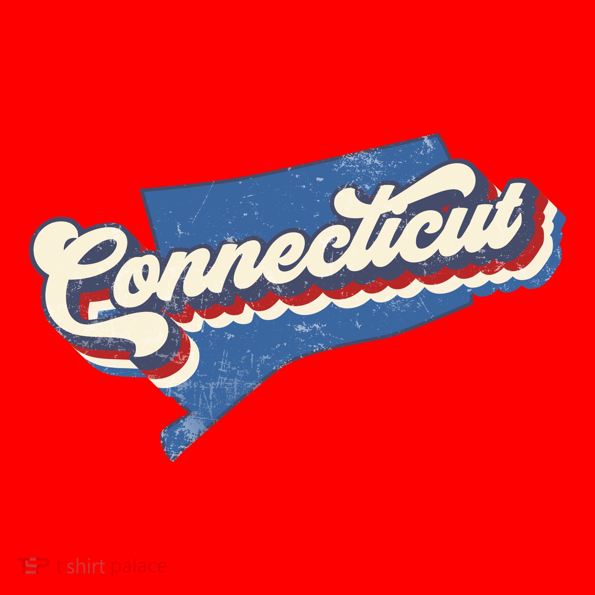 State Of Connecticut Retro Logo Santa Hat