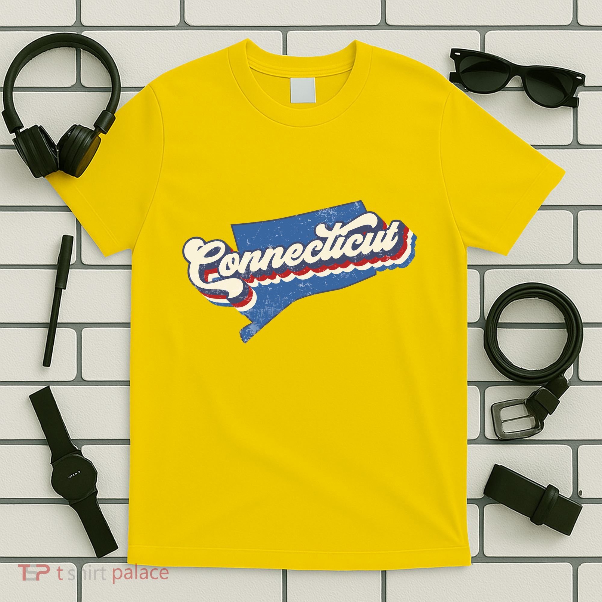 State Of Connecticut Retro Logo T-Shirt