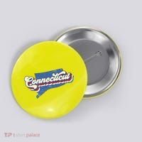 State Of Connecticut Retro Logo Button thumb 0