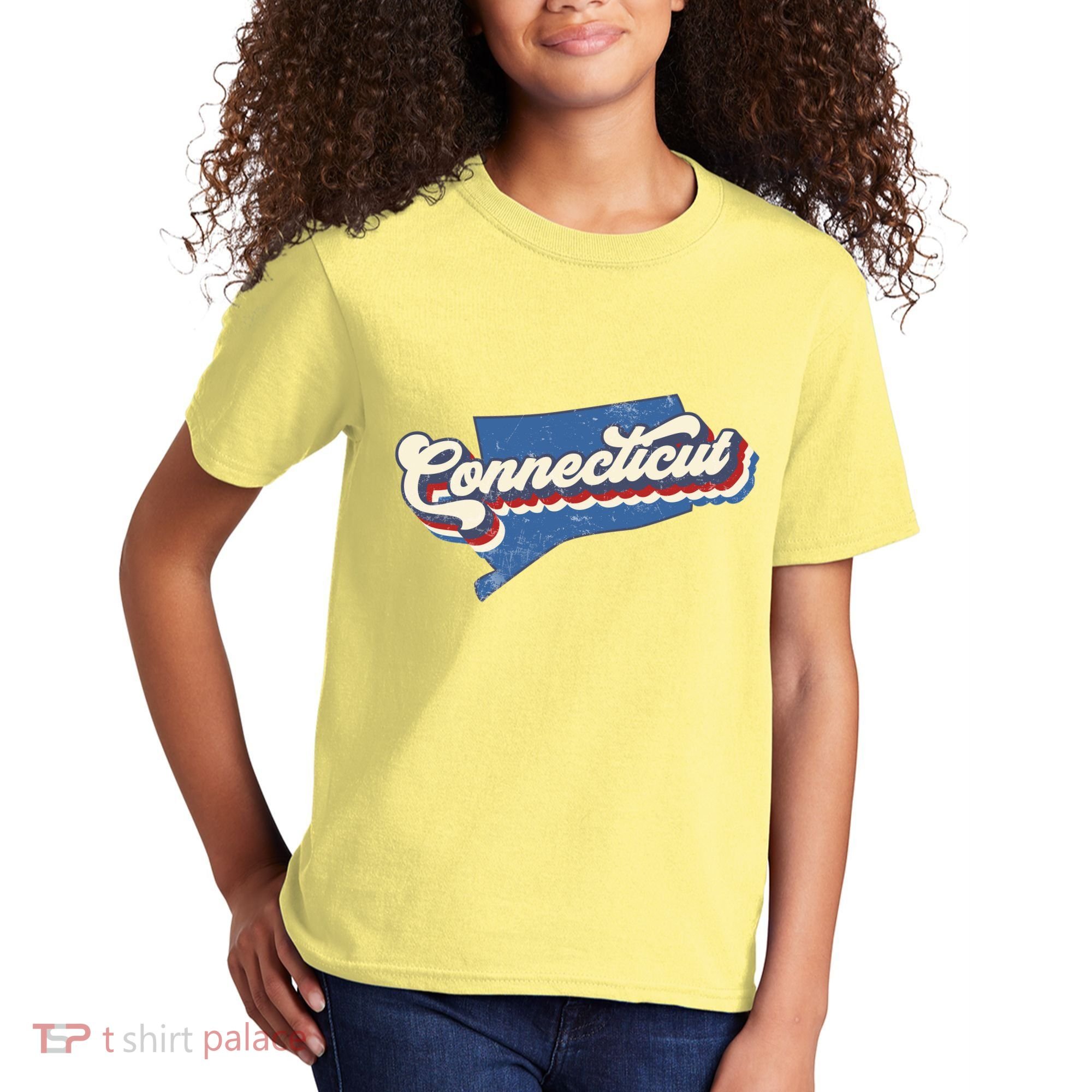 State Of Connecticut Retro Logo Kids T-Shirt