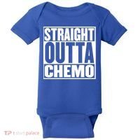 Straight Outta Chemo Gift Fighter Fight Cancer Survivor Great Gift Baby Bodysuit thumb 0
