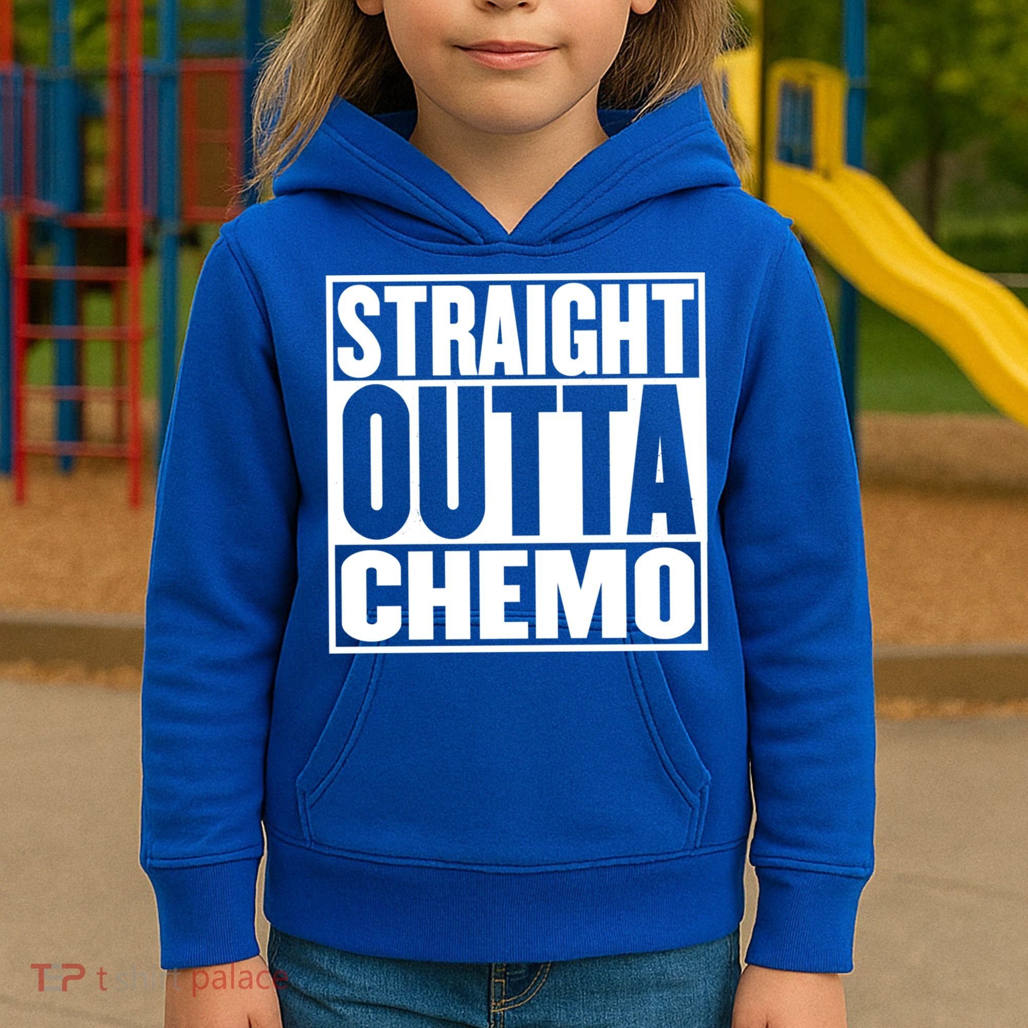 Straight Outta Chemo Gift Fighter Fight Cancer Survivor Great Gift Kids Hoodie