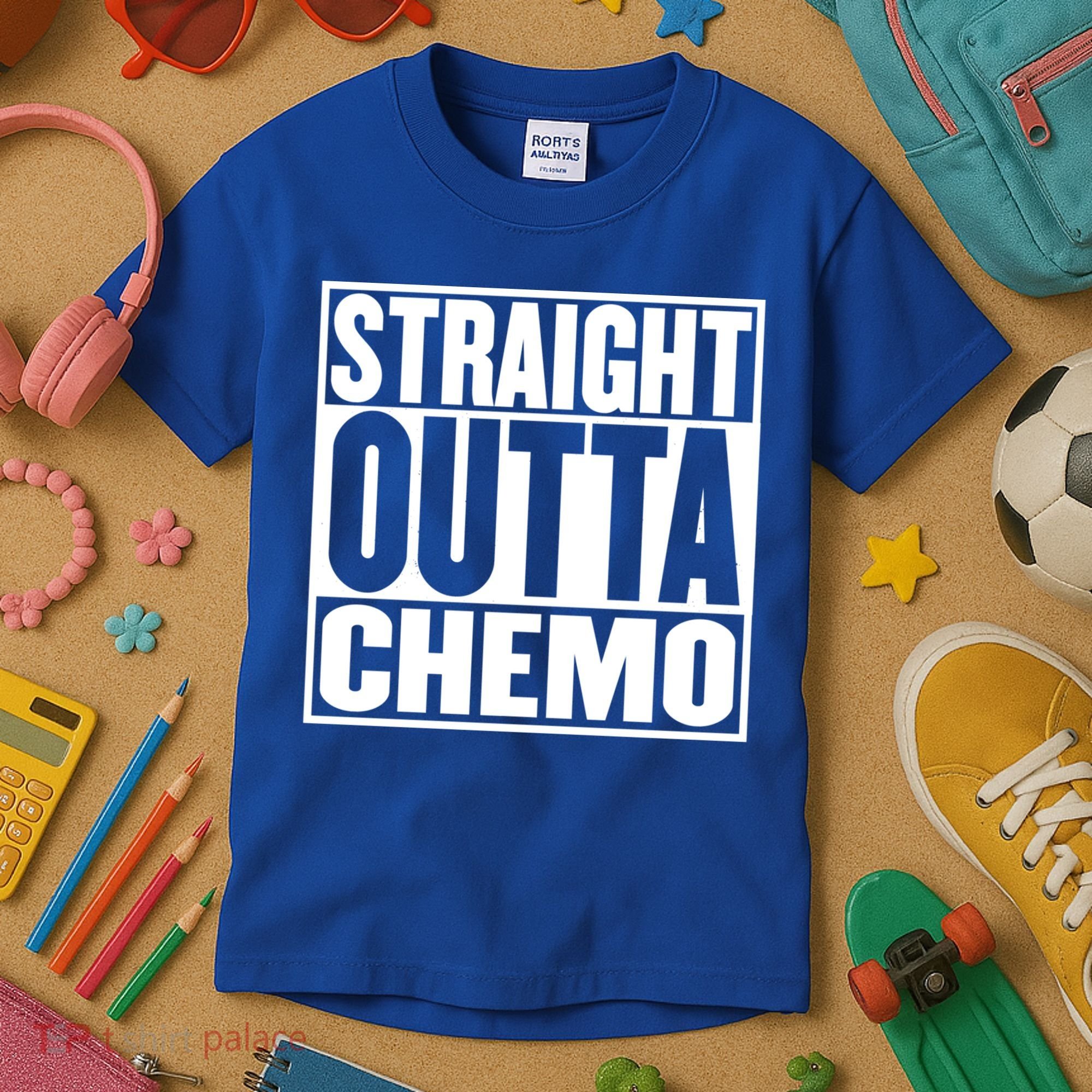 Straight Outta Chemo Gift Fighter Fight Cancer Survivor Great Gift Kids T-Shirt