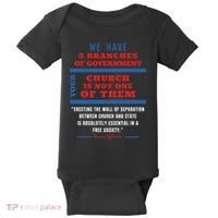 Separation Of Church And State Defend Our Democracy Baby Bodysuit thumb 0