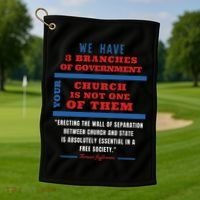 Separation Of Church And State Defend Our Democracy Golf Towel thumb 1