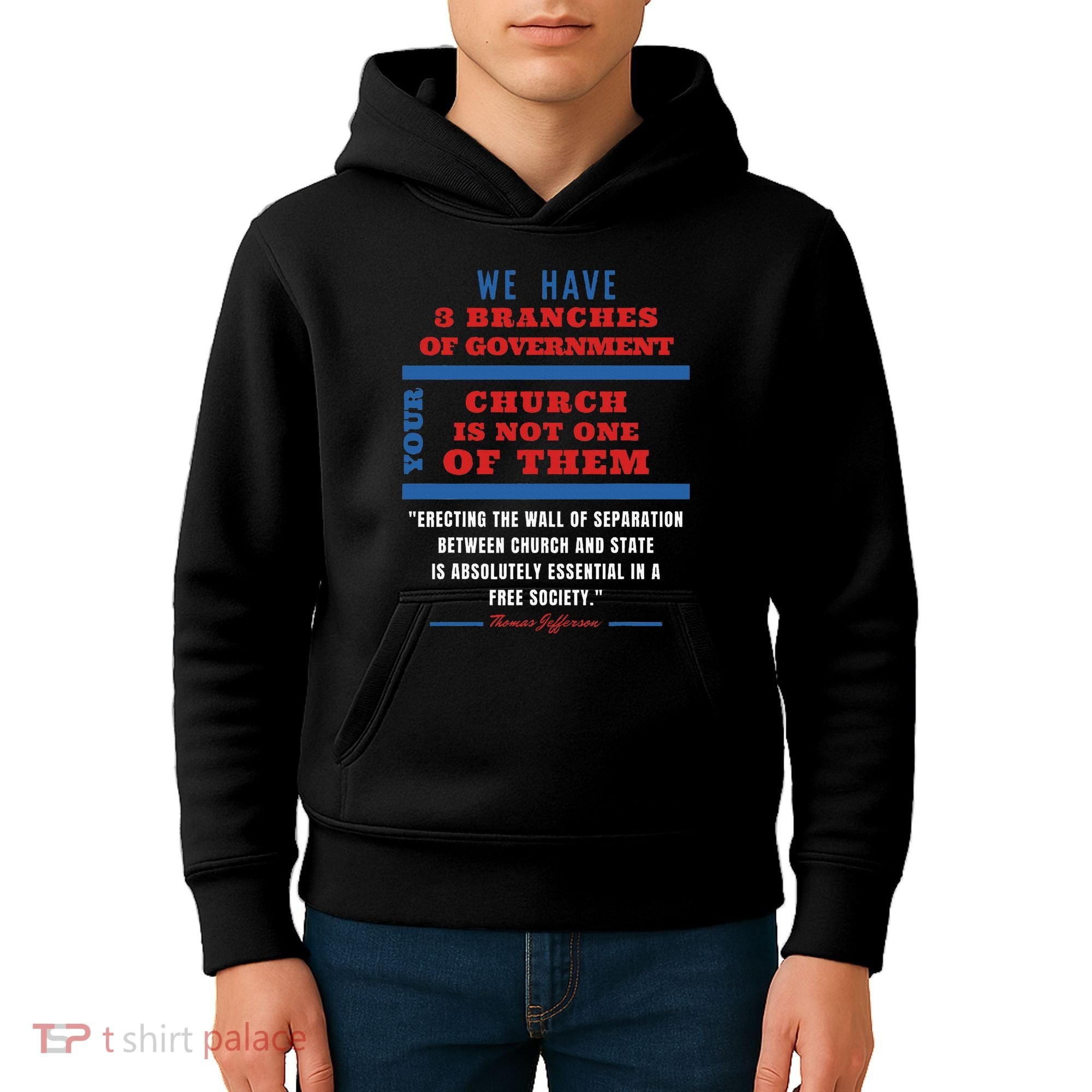 Separation Of Church And State Defend Our Democracy Kids Hoodie