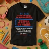 Separation Of Church And State Defend Our Democracy Kids T-Shirt thumb 3
