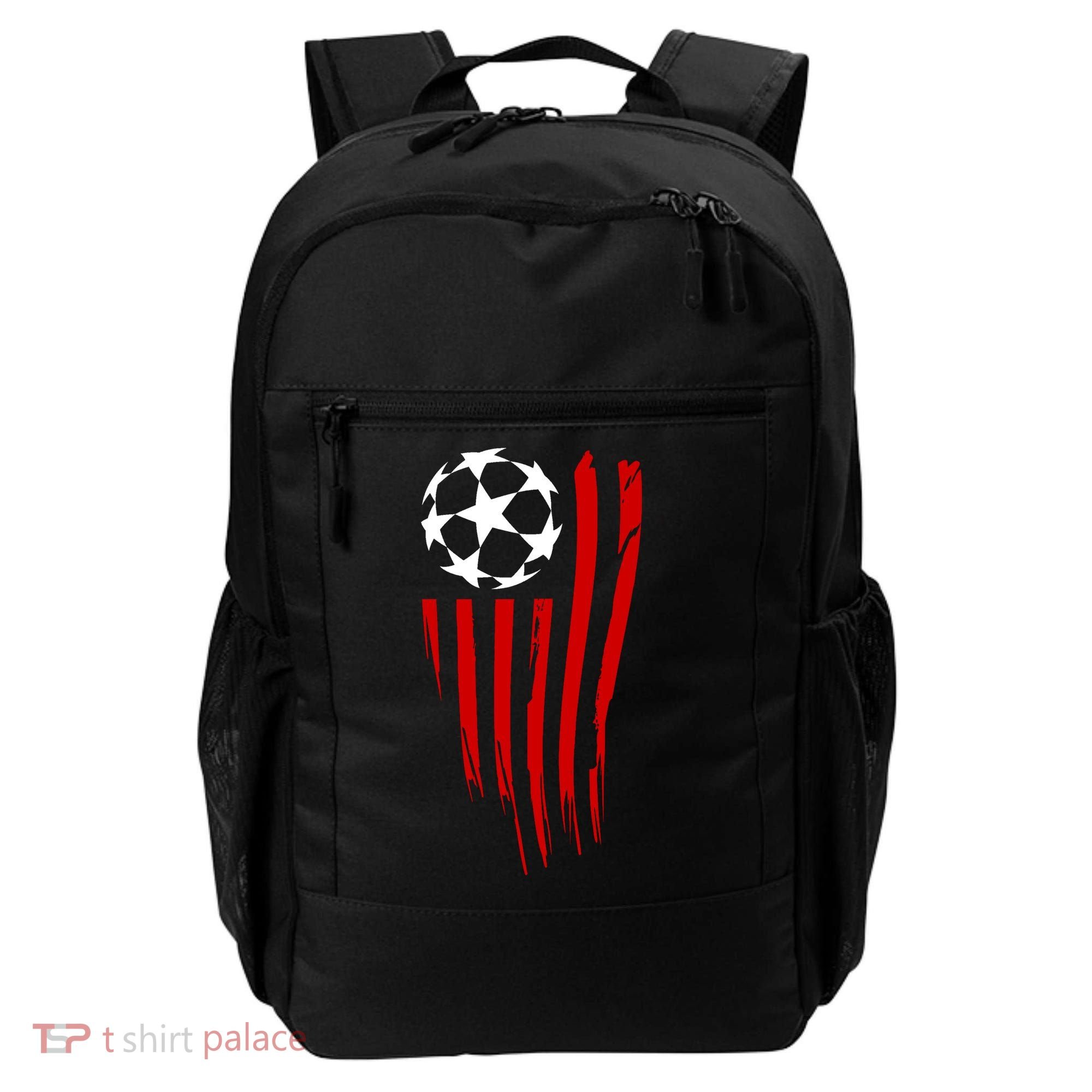 Soccer Ball American Flag Backpack