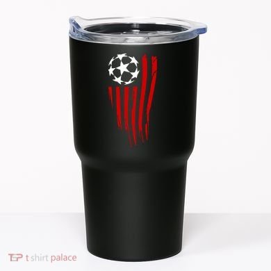 Soccer Ball American Flag Tumbler