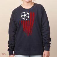 Soccer Ball American Flag Women's Sweatshirt thumb 0