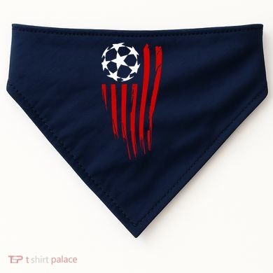 Soccer Ball American Flag USA-Made Doggie Bandana