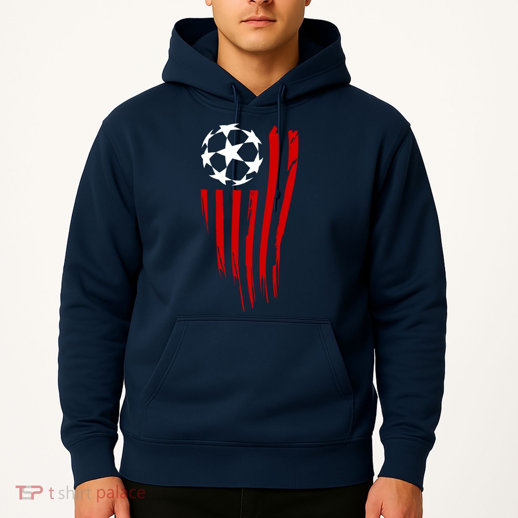 Soccer Ball American Flag Hoodie