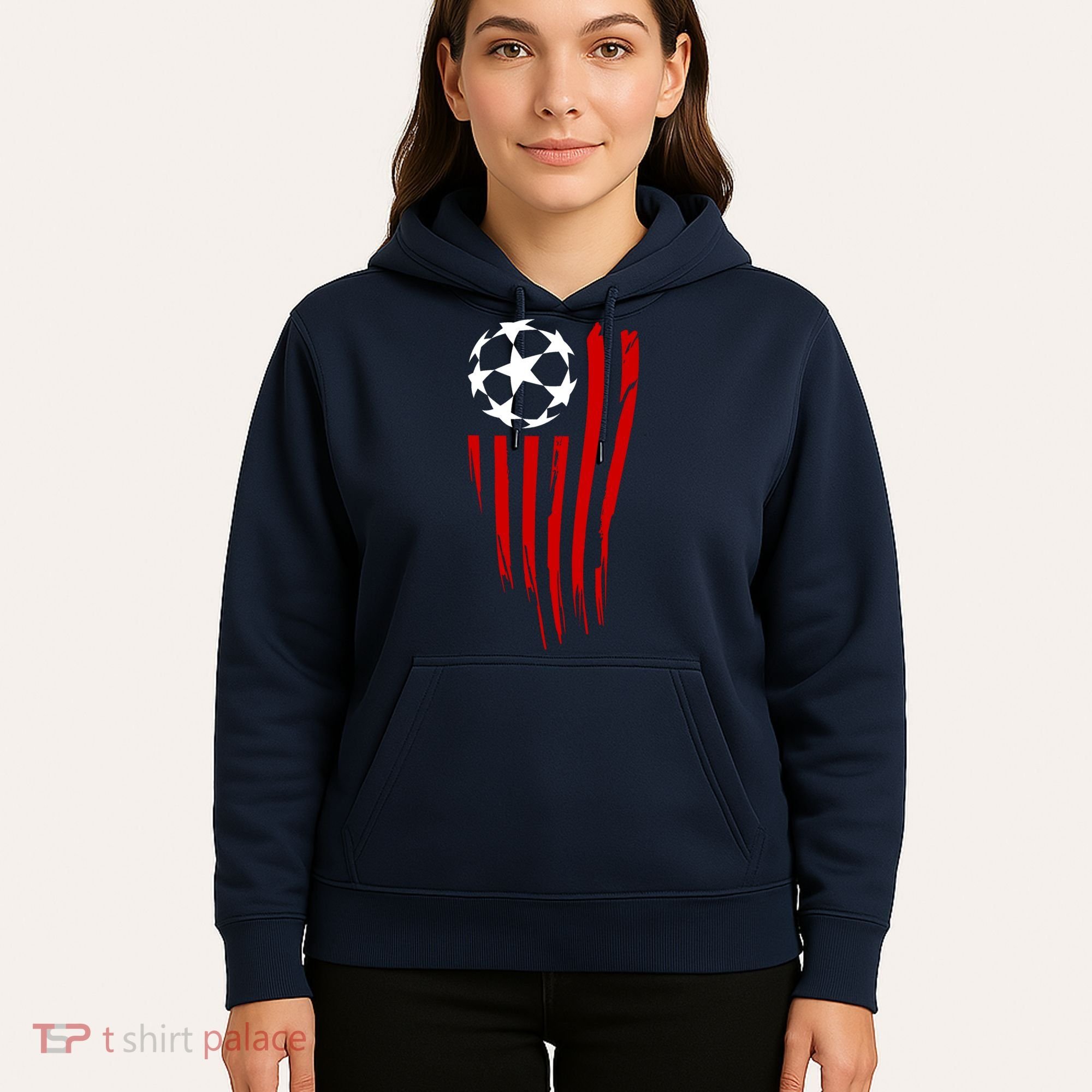 Soccer Ball American Flag Hoodie