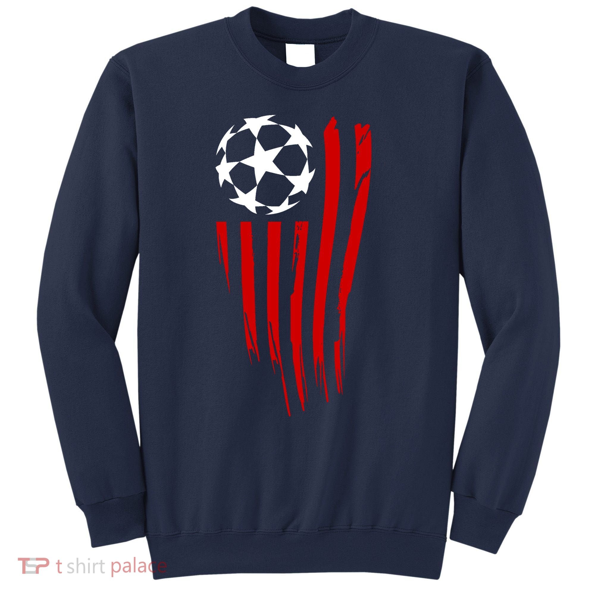 Soccer Ball American Flag Sweatshirt
