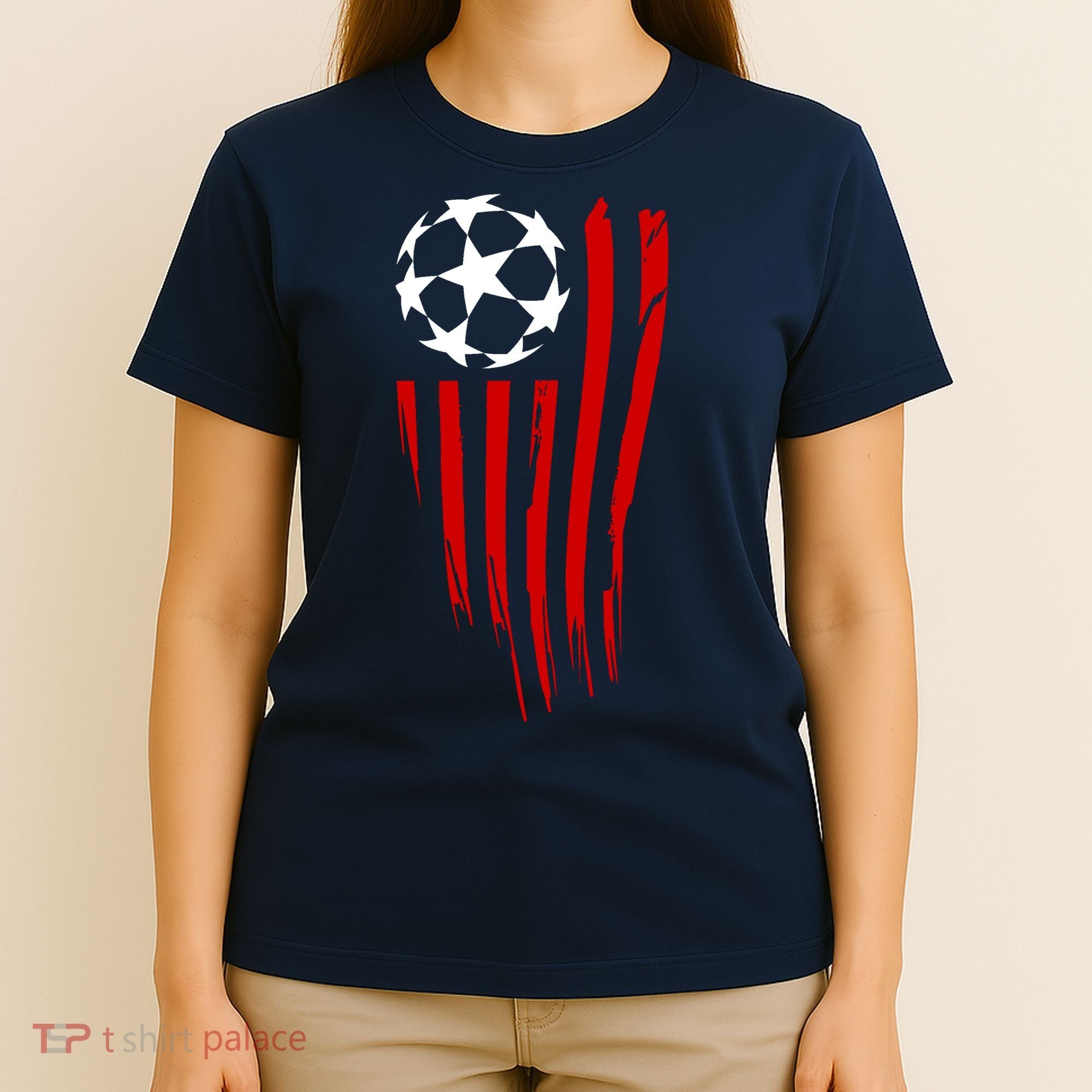 Soccer Ball American Flag T-Shirt