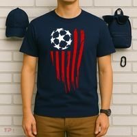 Soccer Ball American Flag T-Shirt thumb 6