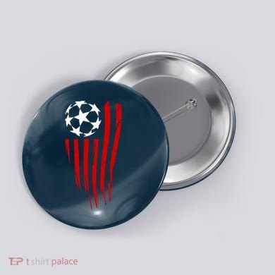 Soccer Ball American Flag Button