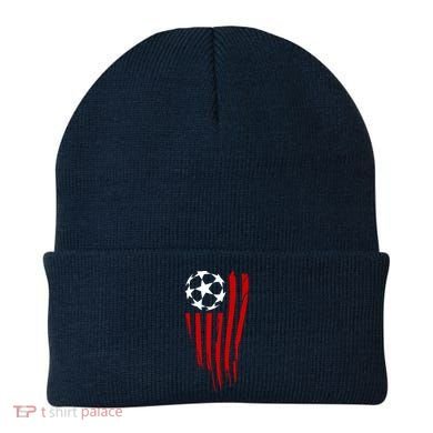 Soccer Ball American Flag Beanie