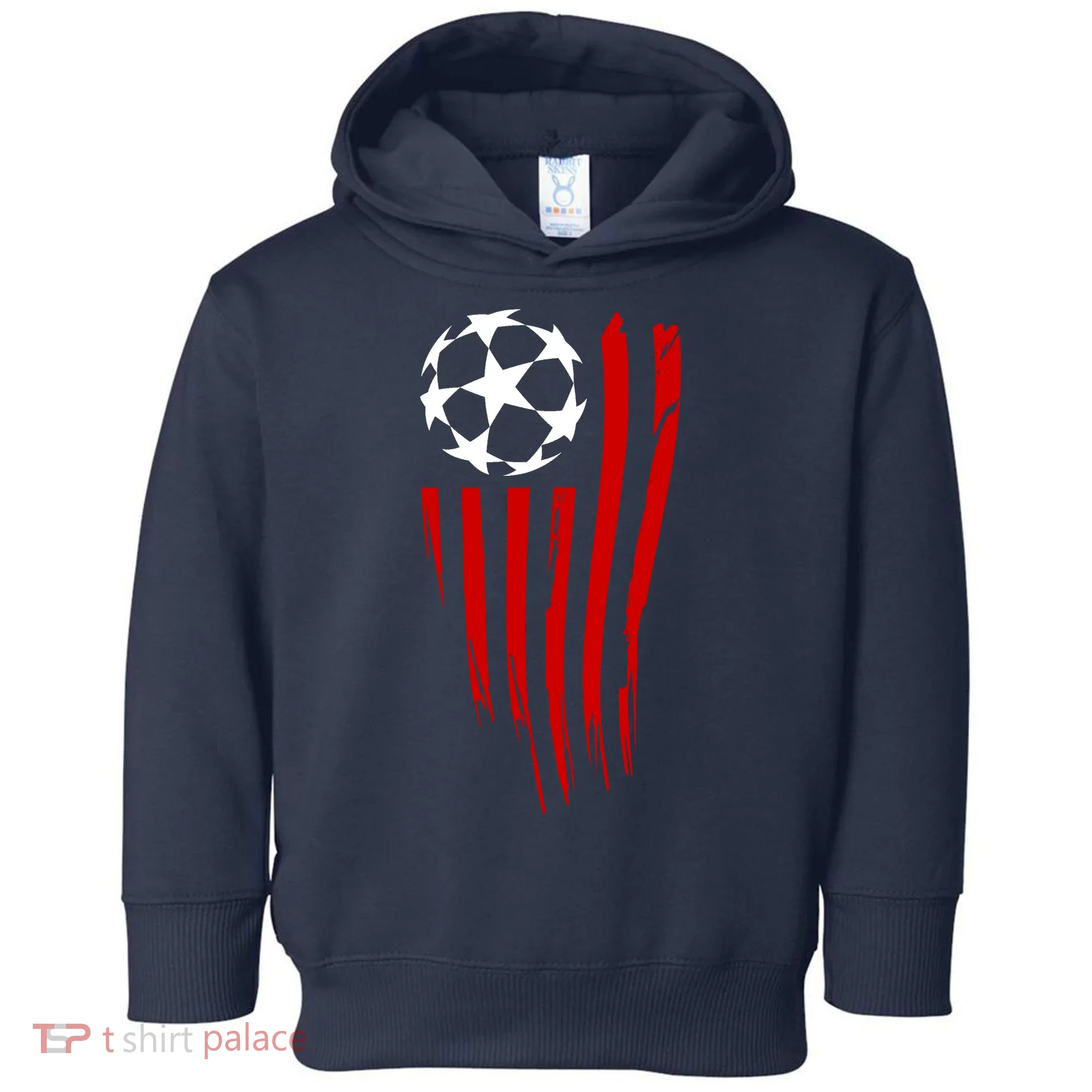 Soccer Ball American Flag Toddler Hoodie