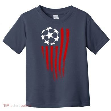 Soccer Ball American Flag Toddler T-Shirt