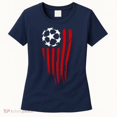 Soccer Ball American Flag Women's T-Shirt