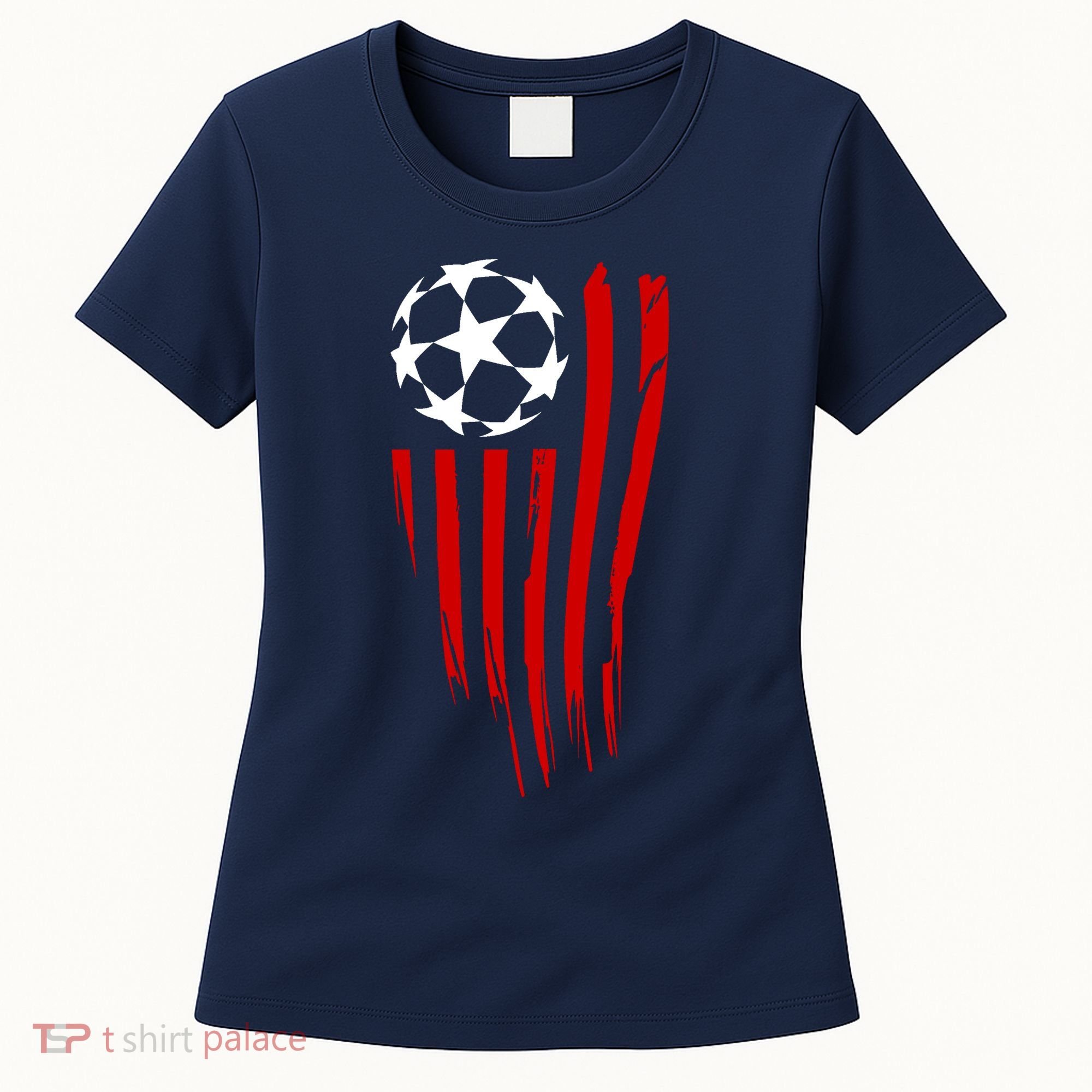 Soccer Ball American Flag Women's T-Shirt