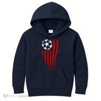 Soccer Ball American Flag Kids Hoodie thumb 0