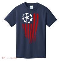 Soccer Ball American Flag Kids T-Shirt thumb 0