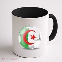 Soccer Ball Country Flag Algeria Coffee Mug thumb 1