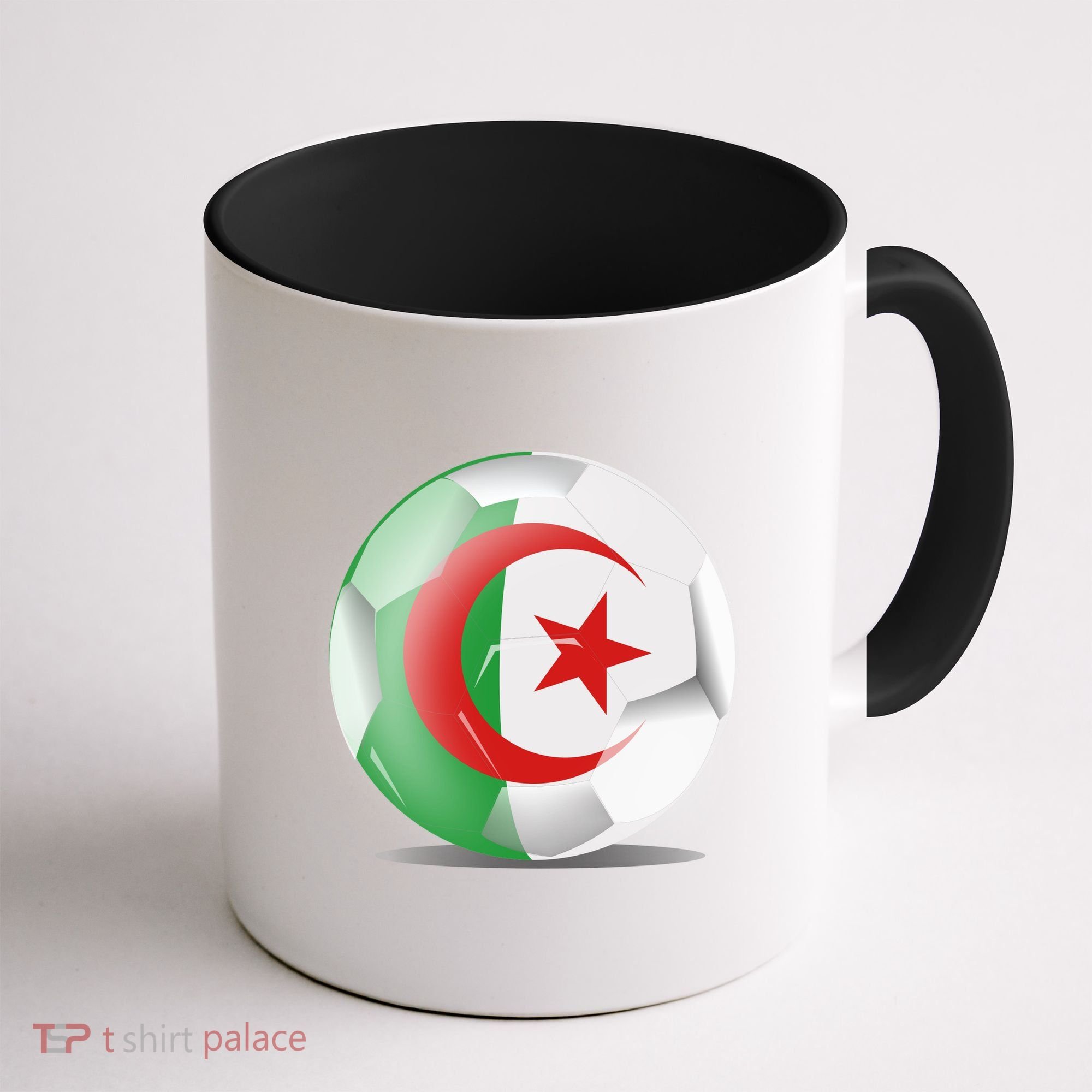 Soccer Ball Country Flag Algeria Coffee Mug