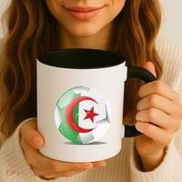 Soccer Ball Country Flag Algeria Coffee Mug thumb 3