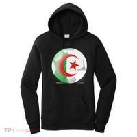 Soccer Ball Country Flag Algeria Women's Hoodie thumb 0