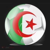 Soccer Ball Country Flag Algeria Women's Hoodie thumb 2