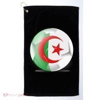 Soccer Ball Country Flag Algeria Golf Towel thumb 0