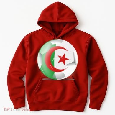 Soccer Ball Country Flag Algeria Hoodie