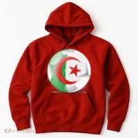 Soccer Ball Country Flag Algeria Hoodie thumb 0