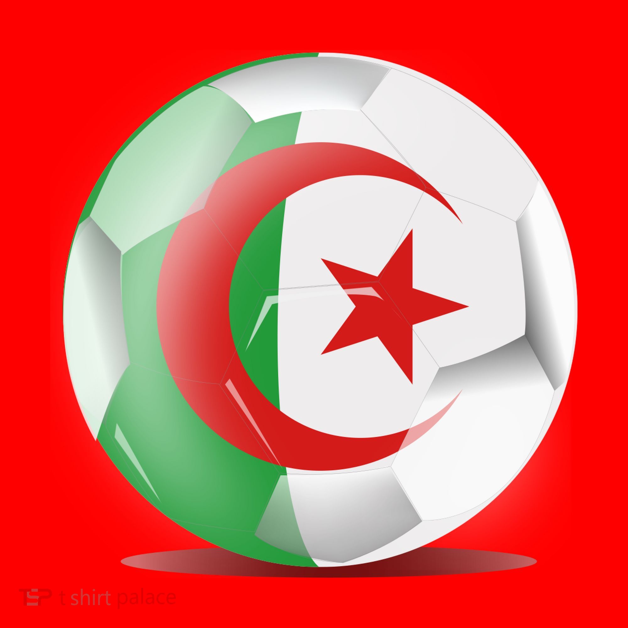 Soccer Ball Country Flag Algeria Hoodie