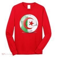 Soccer Ball Country Flag Algeria Long Sleeve Shirt thumb 0