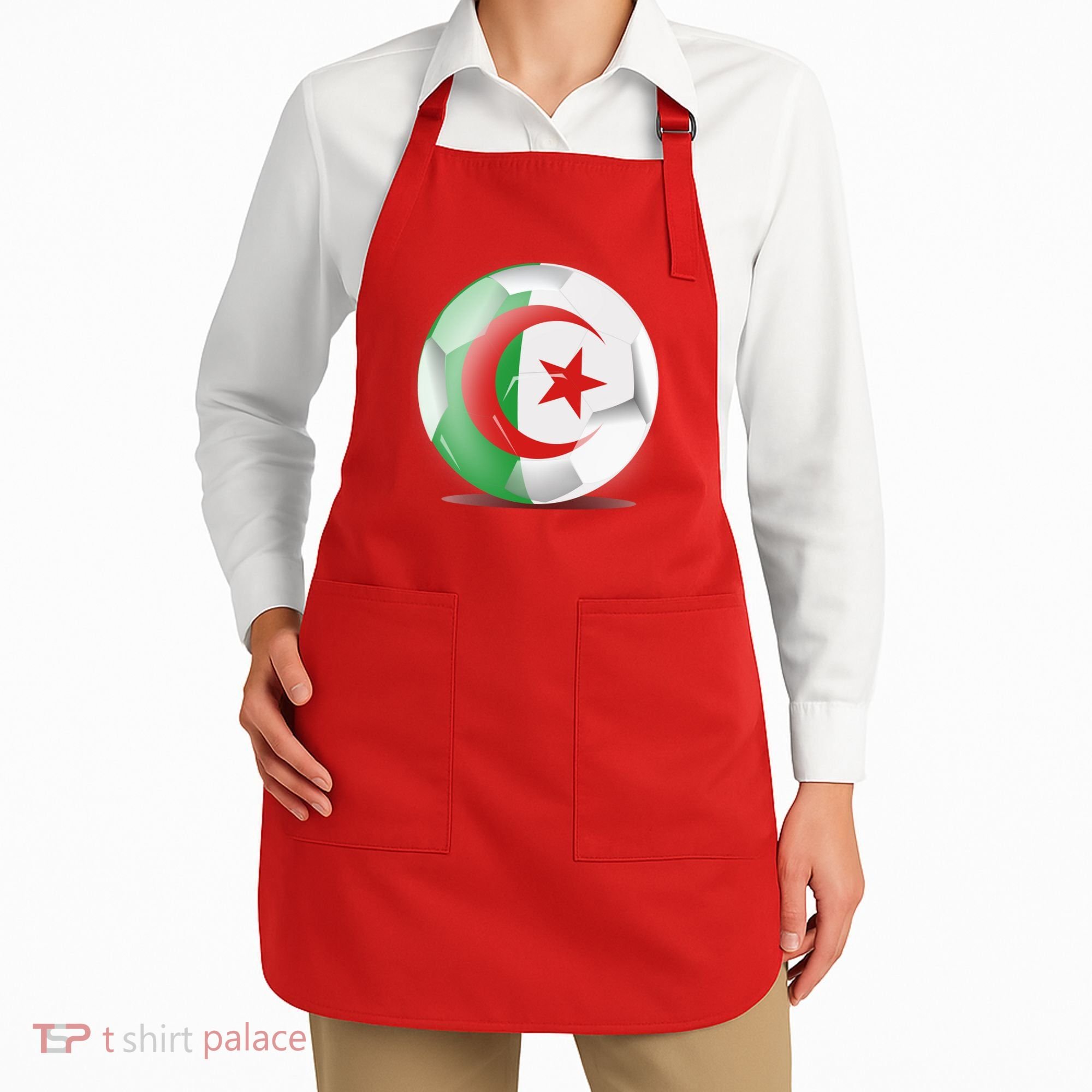 Soccer Ball Country Flag Algeria Apron
