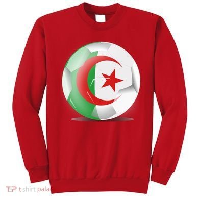Soccer Ball Country Flag Algeria Sweatshirt