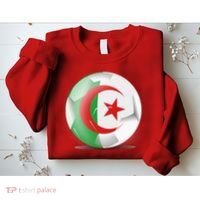 Soccer Ball Country Flag Algeria Sweatshirt thumb 2