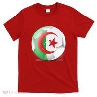 Soccer Ball Country Flag Algeria T-Shirt thumb 0