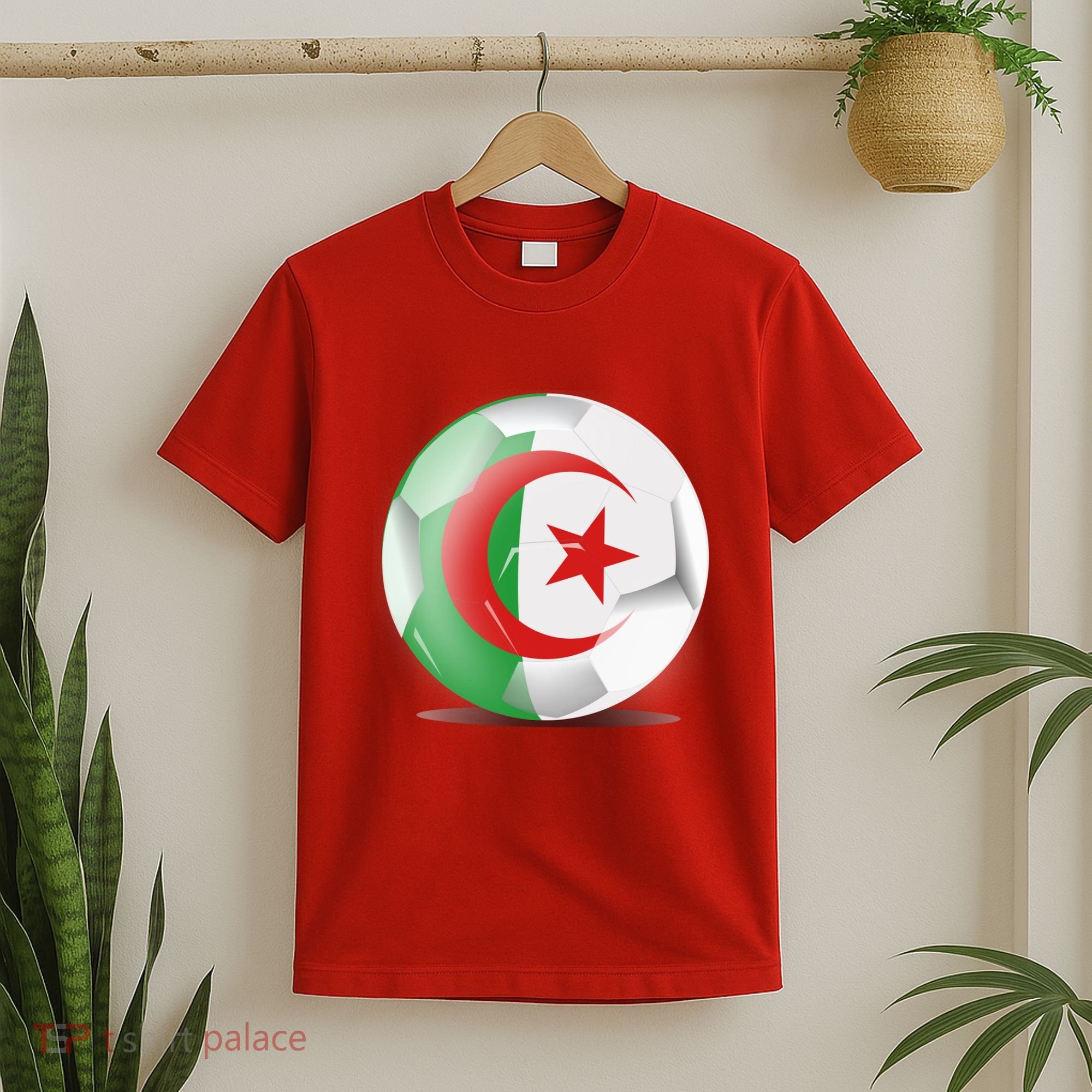 Soccer Ball Country Flag Algeria T-Shirt